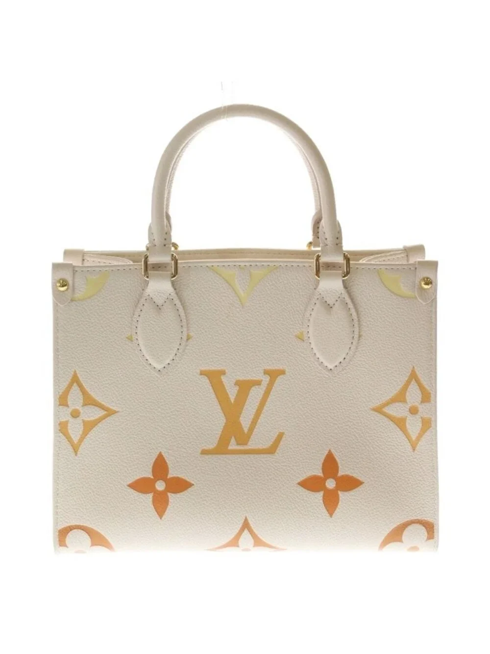 Louis Vuitton Monogram Empreinte On The Go PM Leather 2-Way Shoulder Bag Cream